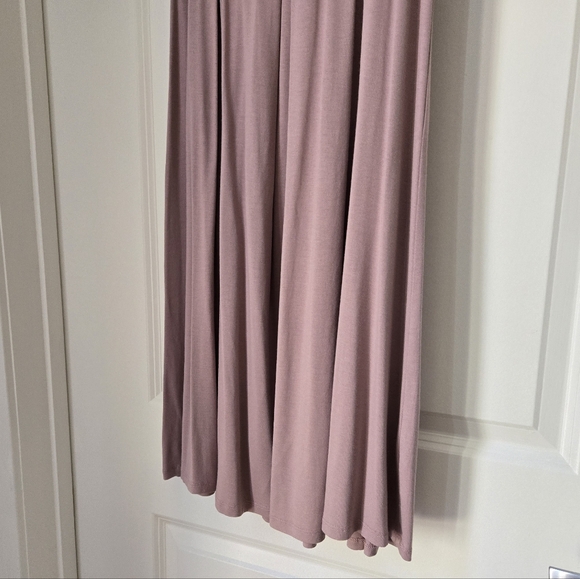 NWT ASOS Mauve Pink Pleated Jersey Midi Skirt Sz 6 - Picture 6 of 14